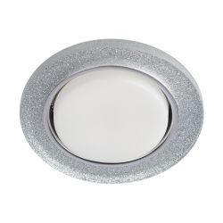 Встраиваемый светильник со светодиодной подсветкой ЭРА DK LD51 CH/SHSL GX53 хром серебро