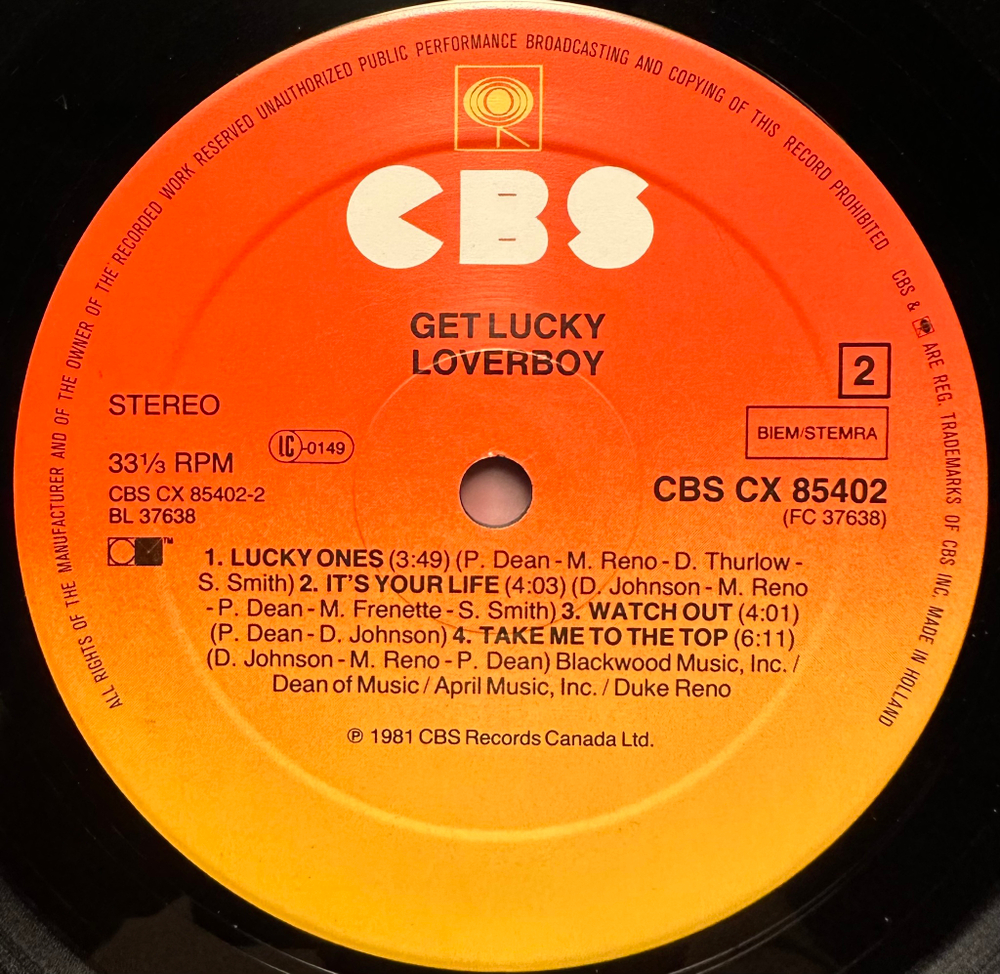 Loverboy - Get Lucky (Голландия 1981г.)