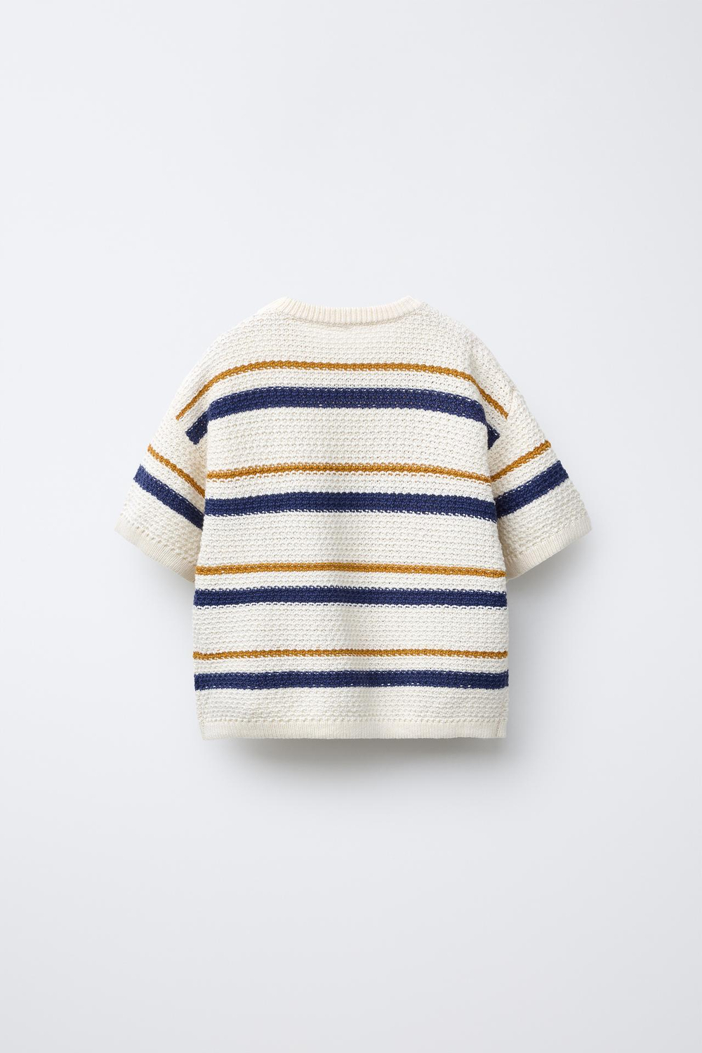 ZARA ПОЛО ИЗ РИФЛЕНОГО ТРИКОТАЖА, ПОЛОСКИ