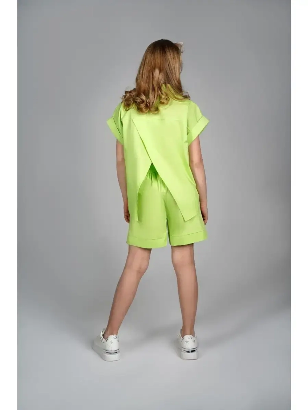 Костюм для девочки летний шорты рубашка