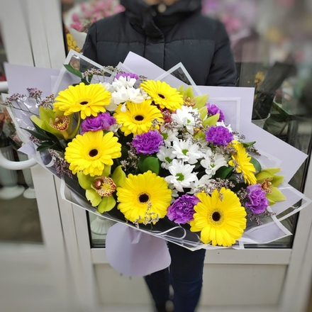 Авторский букет с герберами