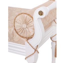 Банкетка Флоренция Белый Каледония Даймонд Айвори