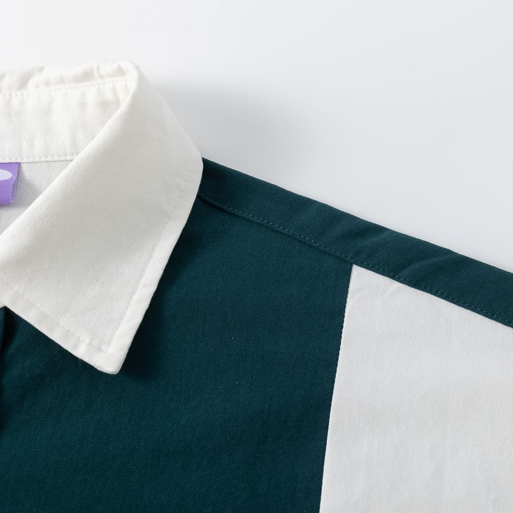 Сорочка Ymkashix Puff белая / изумрудная