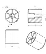 ОПОРА МЕБЕЛЬНАЯ МЕТАЛЛИСТ №5 ПЛАСТМАССА
