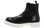 Alexander McQueen Leather Chelsea Boots Black White
