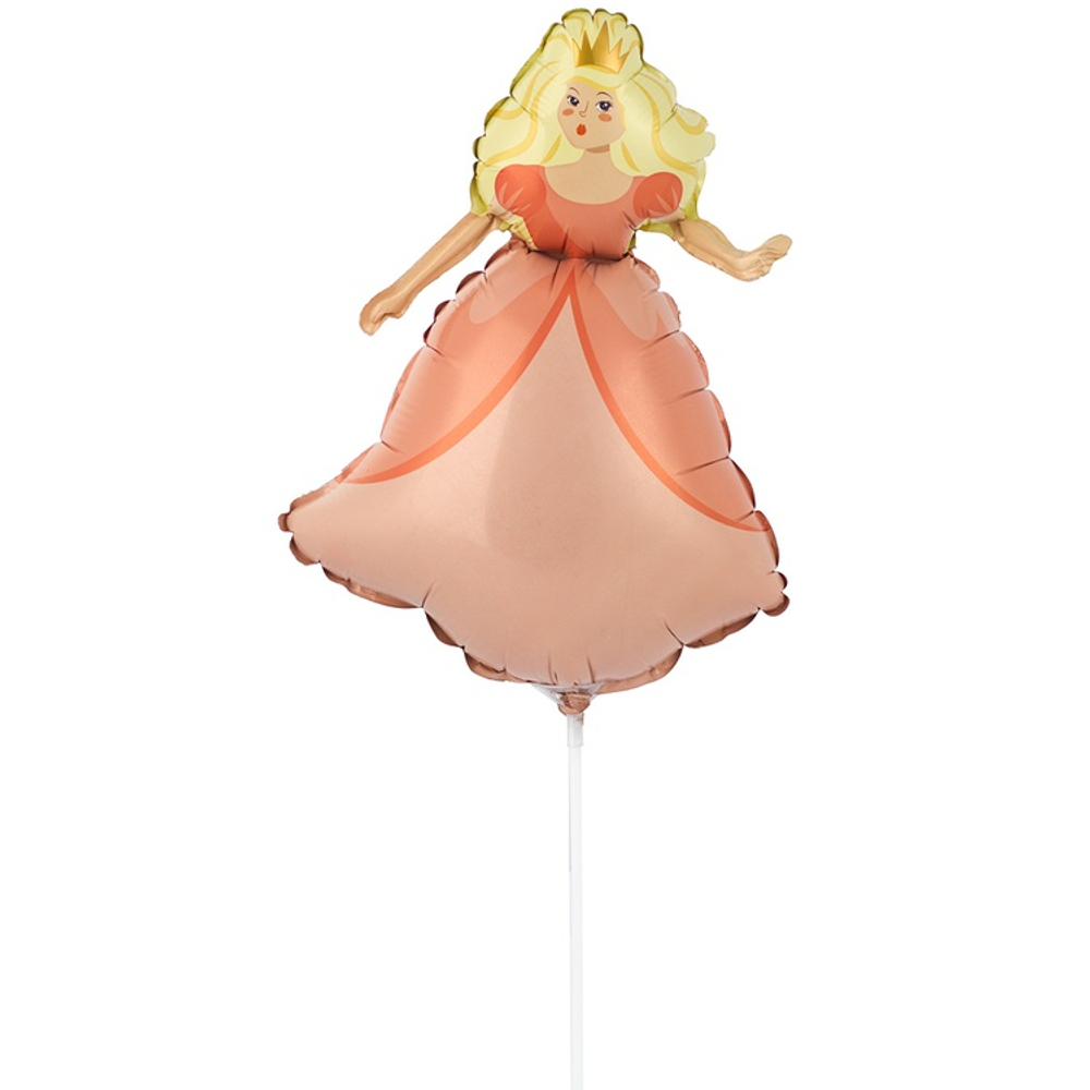 Шар Фольгированный Принцесса в короне (Розовый)