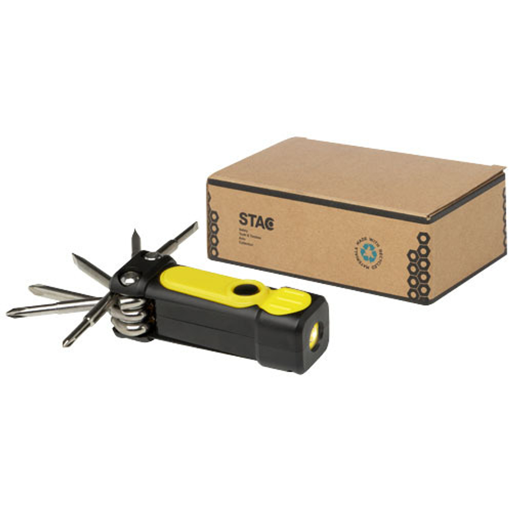 Набор отверток с фонариком Octo «8 в 1» из переработанной пластмассы, сертифицированной по стандарту RCS