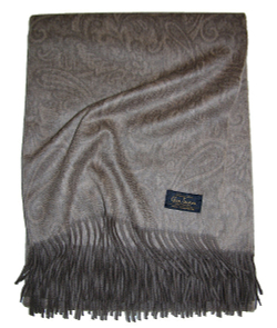 Плед 147х183 Glen Saxon Paisley Mink Natural