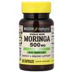 Mason Natural, Цельная трава моринга, 500 мг, 60 капсул
