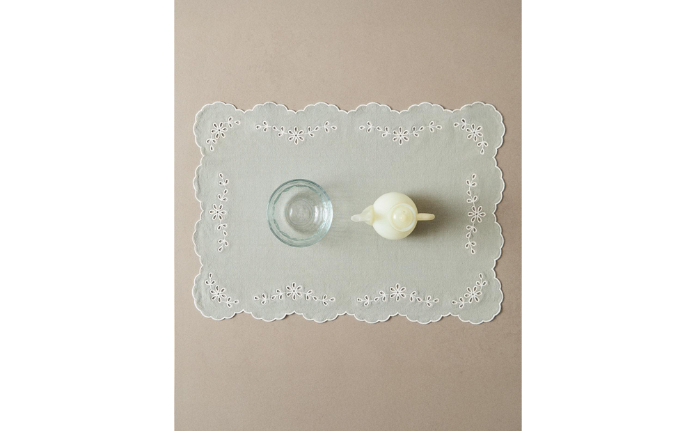 Zara Home сервировочная салфетка из хлопка, вышивка, 50 35 см · 7220/023