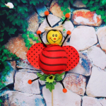 Фигура садовая «Божья коровка» 15*27см на штекере ДоброСад