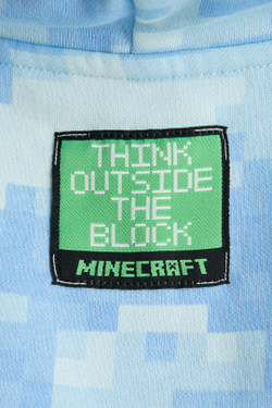 H&M Толстовка с капюшоном и принтом, светло-голубой