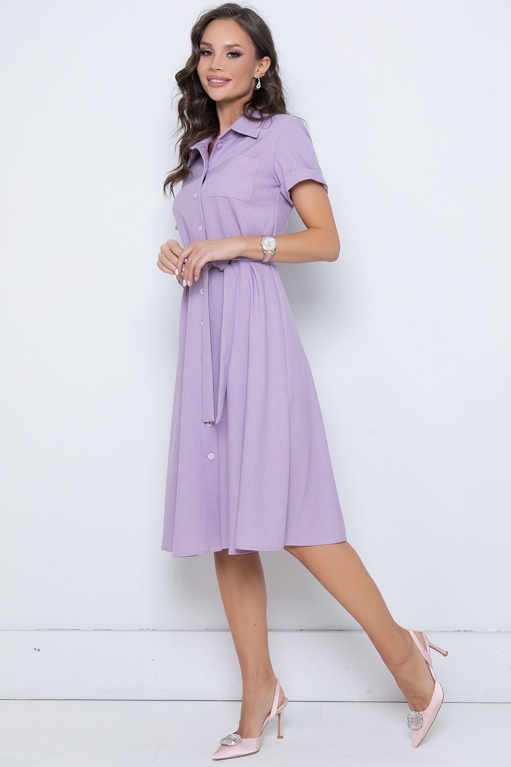 Платье Отличное хит (лаванда) Diolche (Акция)