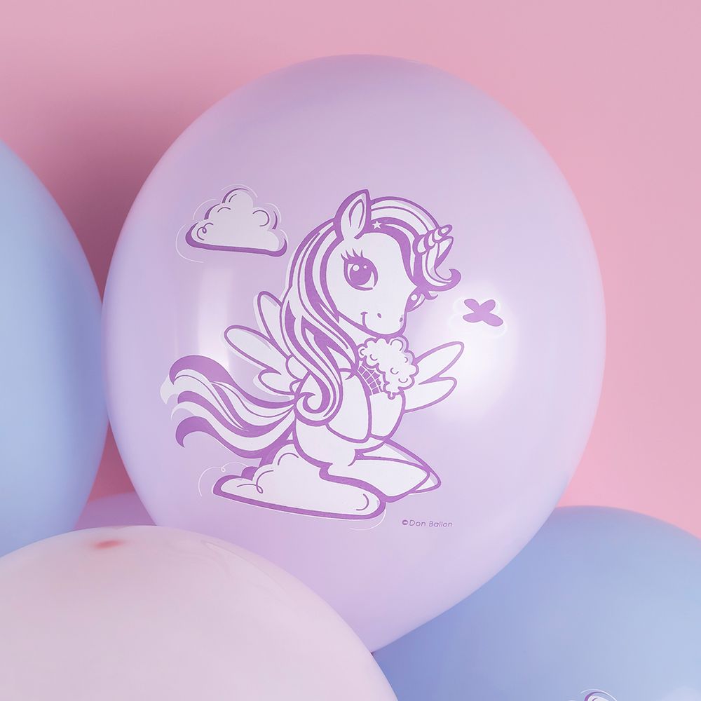 Шар (12''/30 см) Маленькие единороги, Ассорти, макарунс, 2 ст, 25 шт.