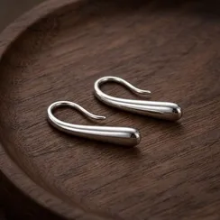 Серьги ювелирные Капля из серебра 925 пробы