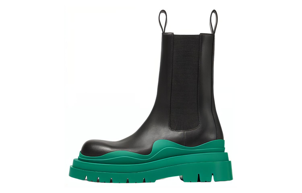 Bottega Veneta Tire Chelsea Ankle Length Chelsea Boots Women"s Turquoise