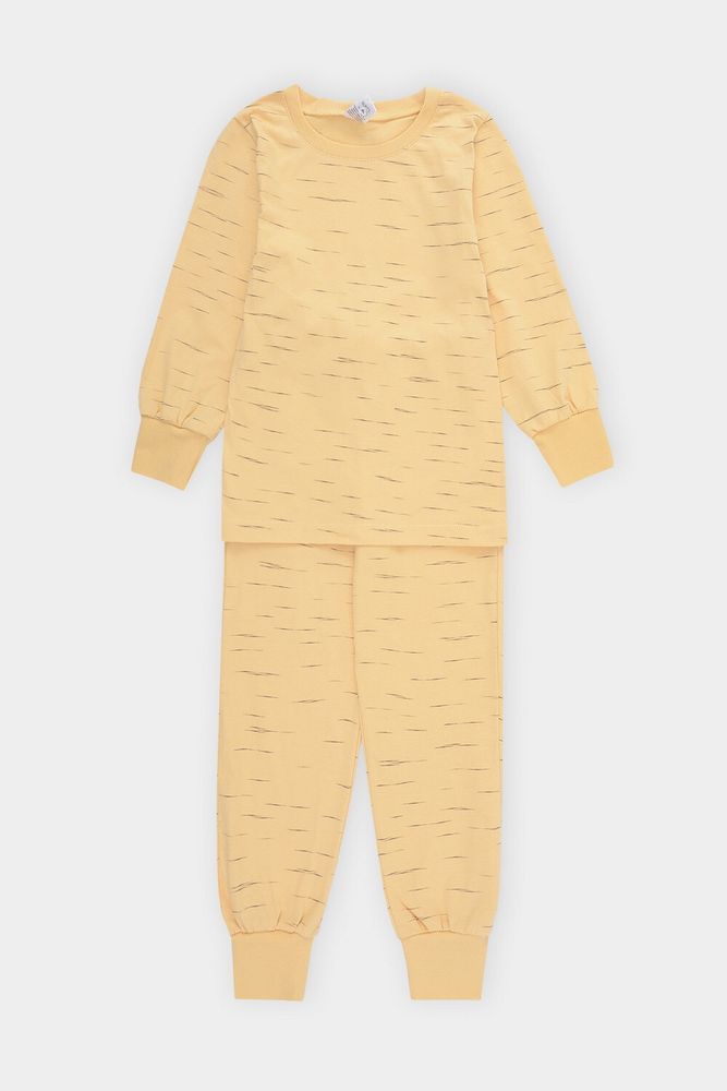 К 1512/эффект меланжа на светло-желтом пижама детская.
