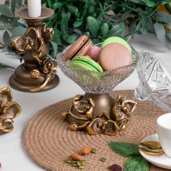 Сахарница стеклянная с крышкой Орхидея Лайм Бронза