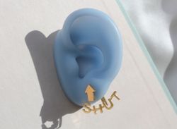 Серьги джекеты Shut Up