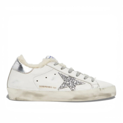 Кеды Golden Goose Exclusive White & Silver Super-Star Shearling Sneakers