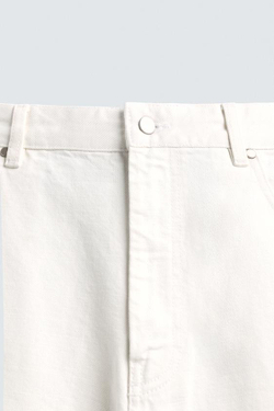 ZARA ДЖИНСЫ WIDE LEG, БЕЛЫЙ