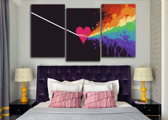 Модульная картина "Сердечные краски"