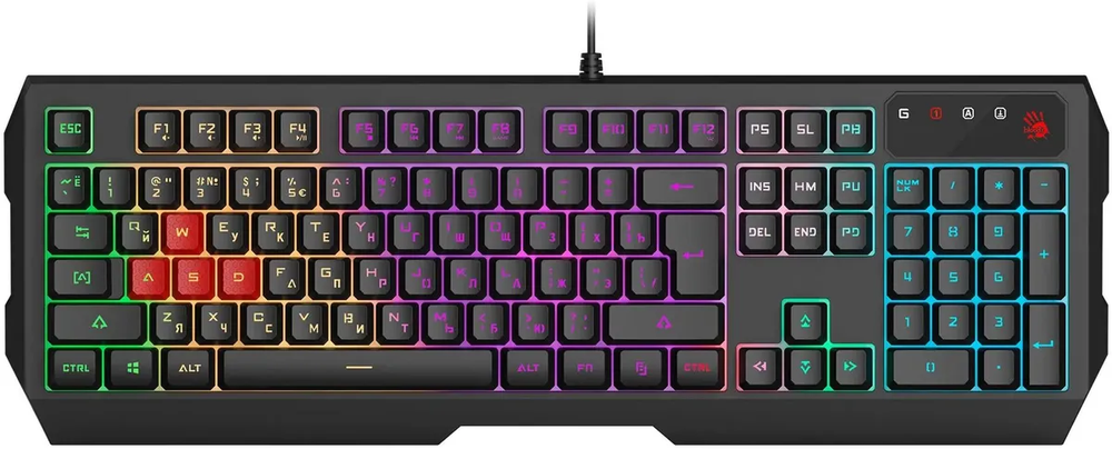 Клавиатура Bloody B140N Black &lt;USB&gt; 104КЛ, подсветка клавиш