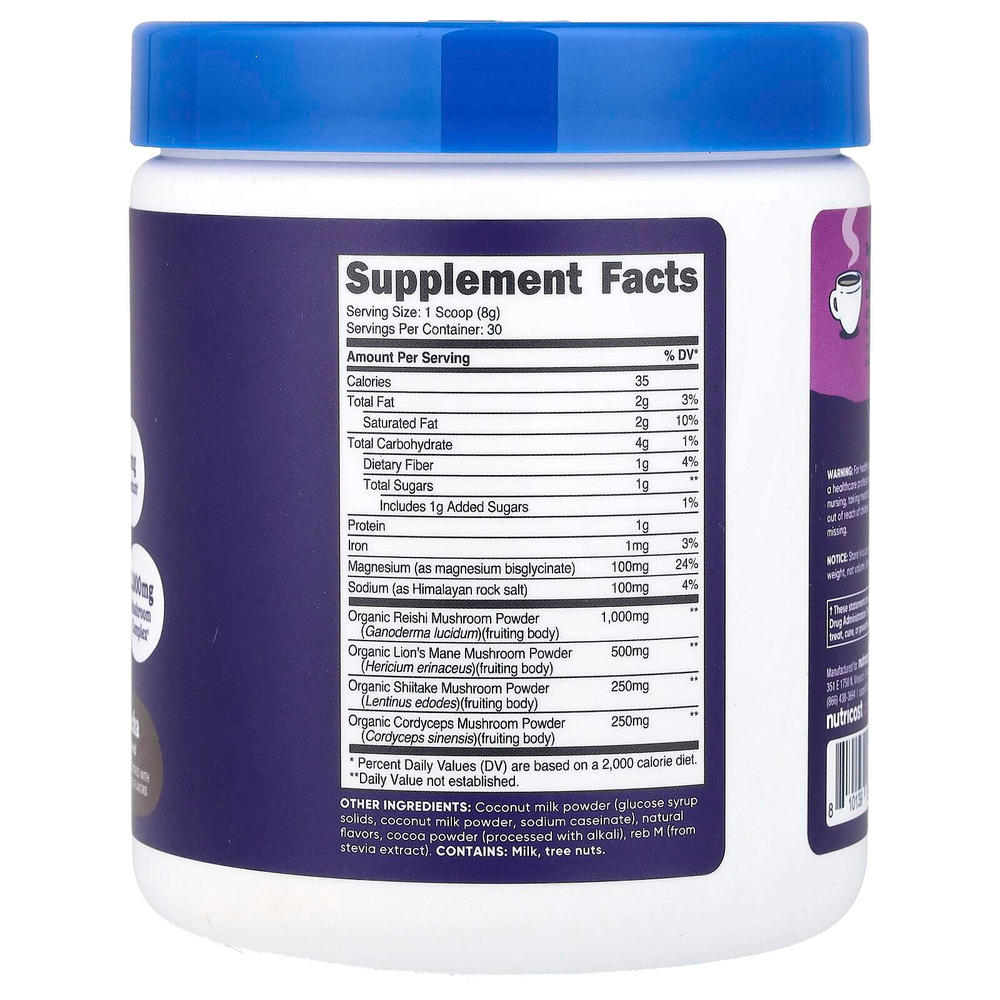 Nutricost, Nutrizen™, Unwind, адаптогенный грибной напиток, со вкусом мокко, 252 г (9 унций)