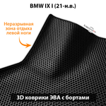 Передние автомобильные коврики ЭВА с бортами для BMW IX I (21-н.в.)