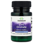 Swanson Vitamins, Оротат цинка, 60 вегетарианских капсул (10 мг в 1 капсуле)