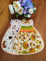 Набор кухонных полотенец, 3 шт , 45х60 см , рогожка