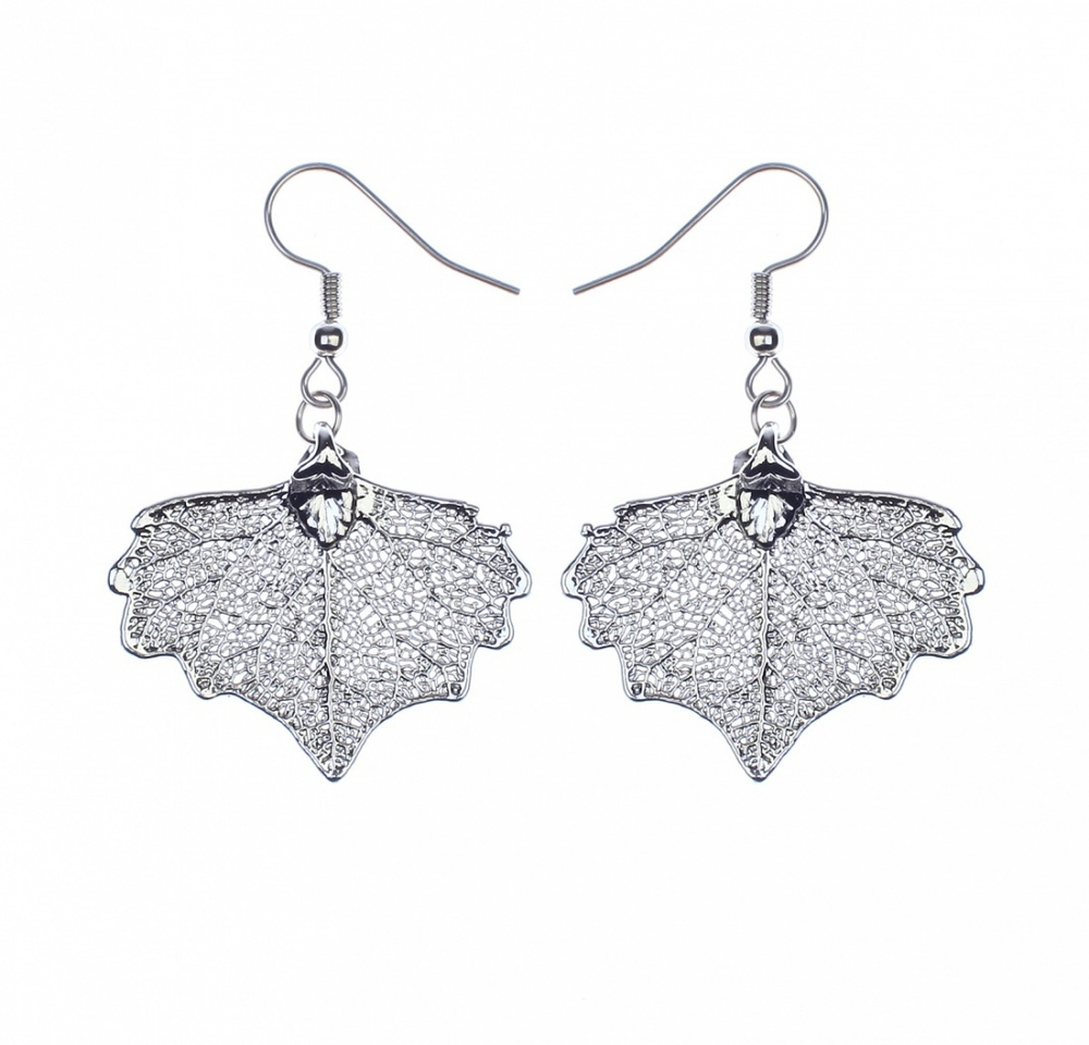 Серьги листья Ester Bijoux Тополь LF34C-S BW