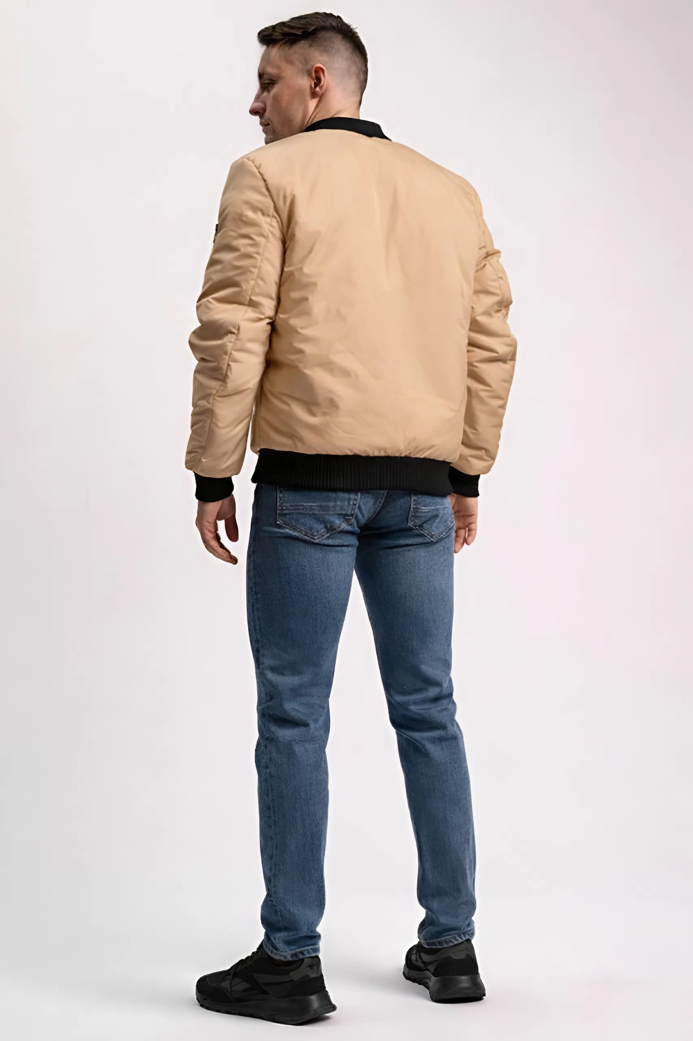 Бомбер мужской демисезонный "HN-5" бежевый