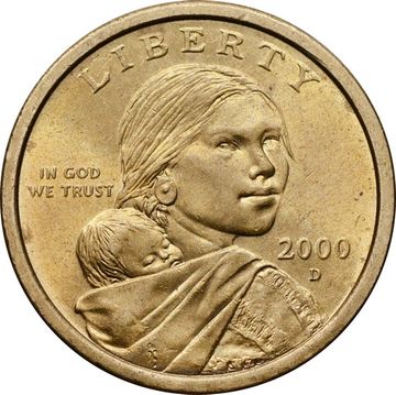 1 доллар (dollar) 2000 D США «Сакагавея»