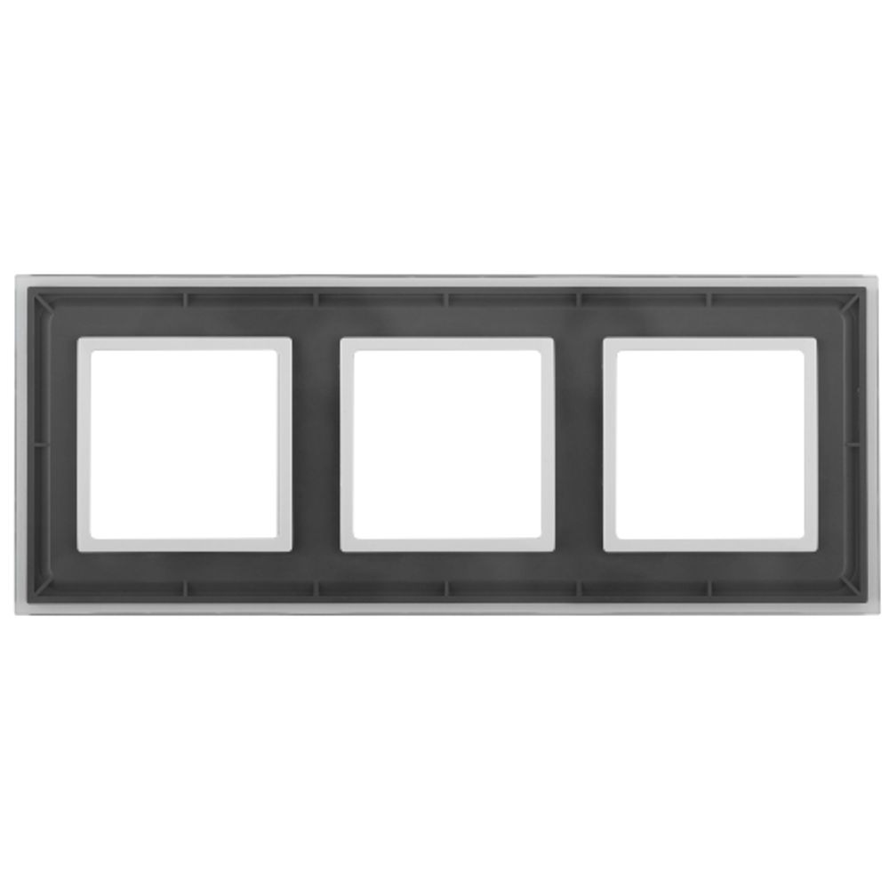 14-5103-00 ЭРА Рамка на 3 поста, стекло, Эра Elegance, прозрачный+бел