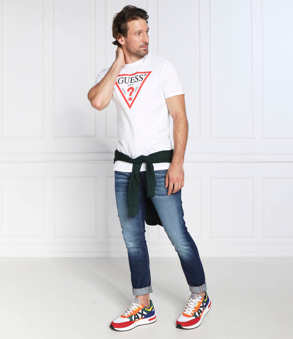 футболка tri logo GUESS - белый(M2GI68 KBA60)