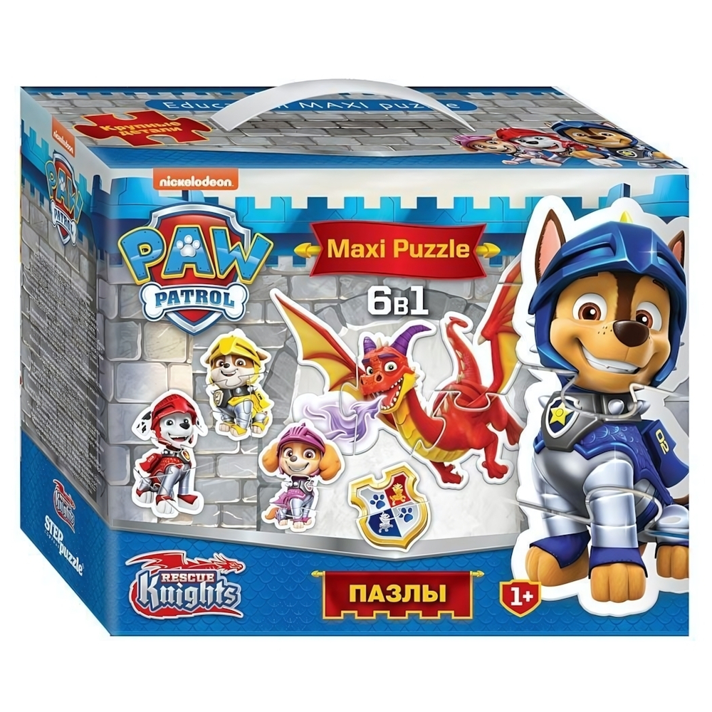 Макси-пазл 6в1 "Щенячий патруль" (Степ пазл)