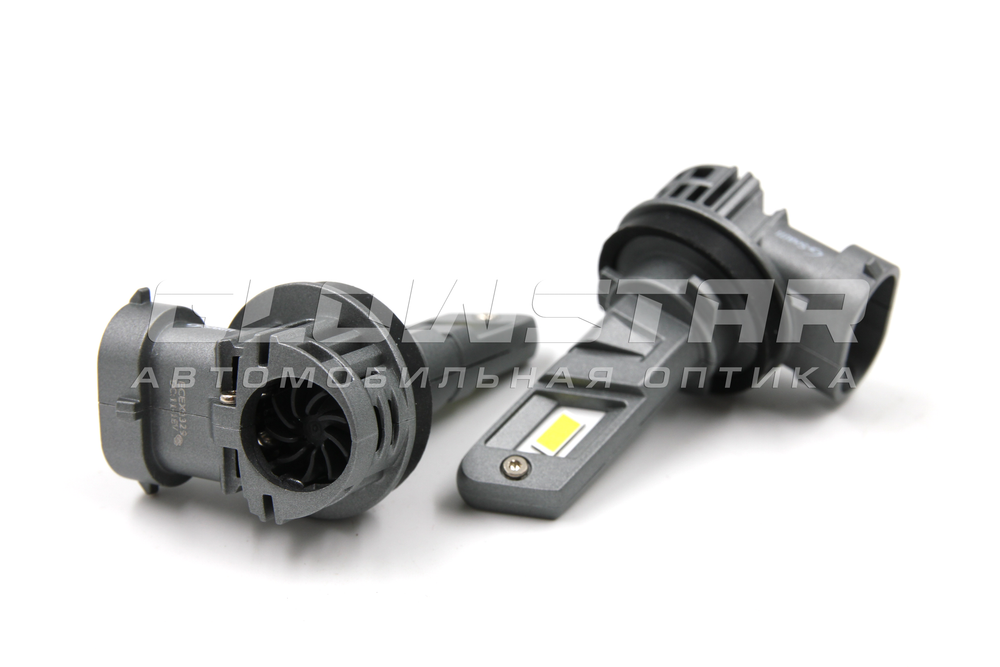 Cветодиодные лампы H8/H9/H11/H16 Sariti E4P с вентилятором, 12V, 25W, 5500K (комплект, 2шт)