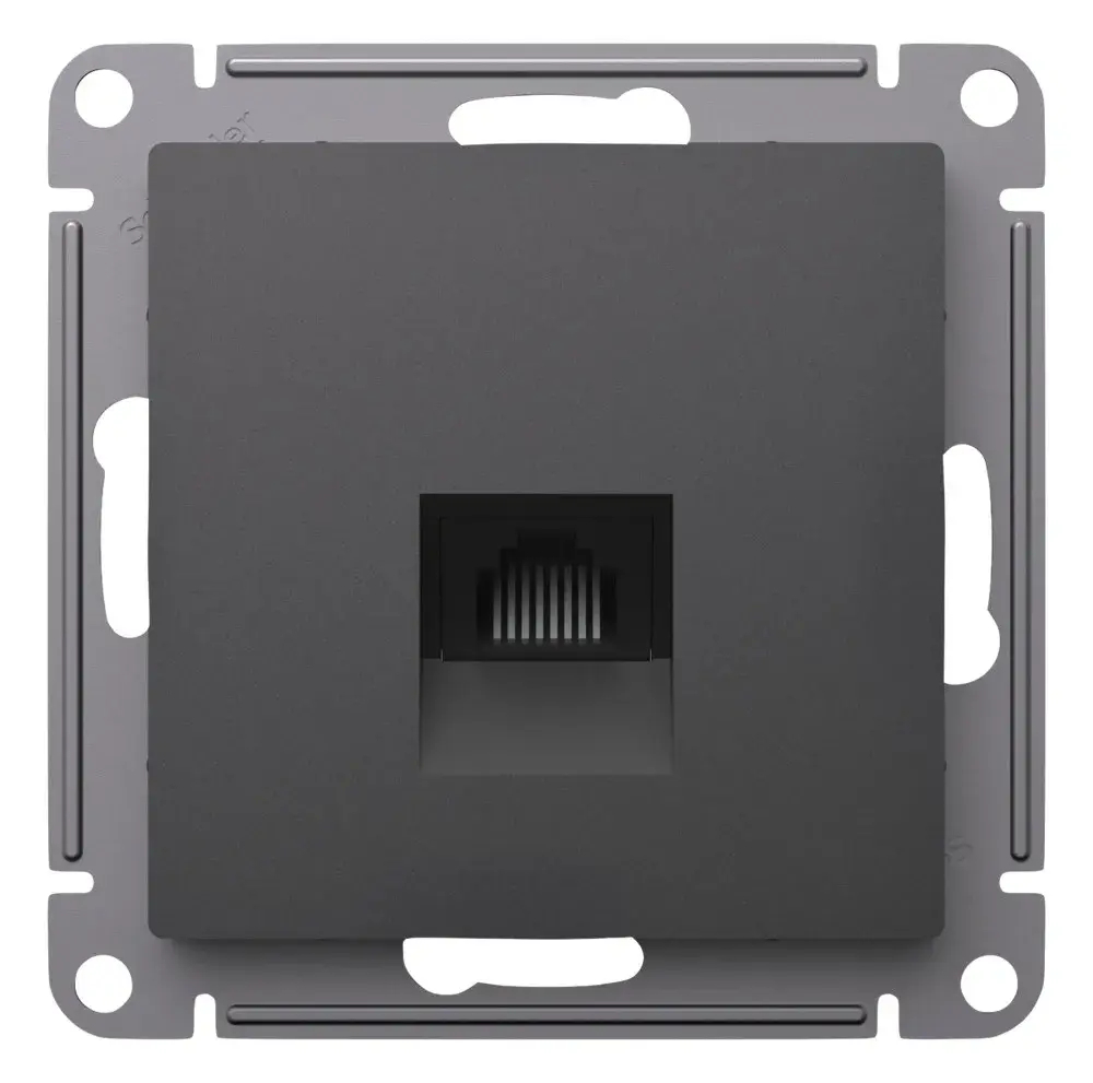 ATLASDESIGN РОЗЕТКА компьютерная RJ45 кат. 5e, механизм, БАЗАЛЬТ