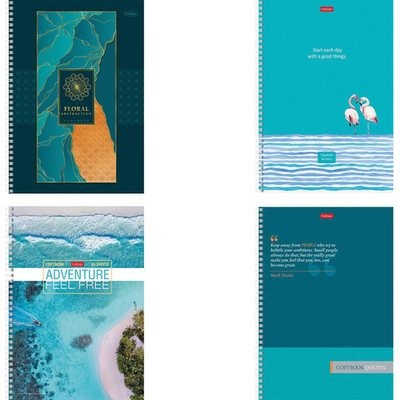 Тетрадь 80л линия А4 HATBER "Ассорти" гребень 404132