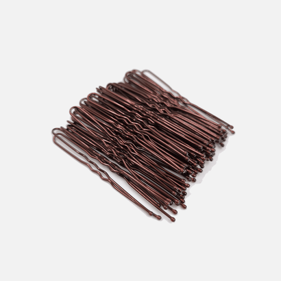 Шпильки волнистые коричневые IPARIKMAHER 60 мм 50 шт