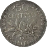 France, 50 Centimes 1918 – "La Semeuse"