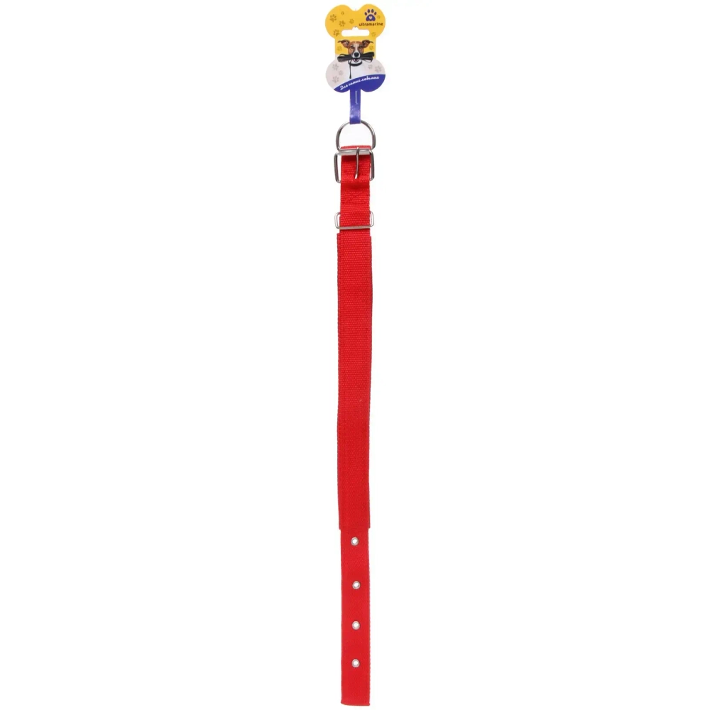 Ошейник для собак однотонный «ЗООЛЕНД БРО», цвет красный, 3*59см (бирка)