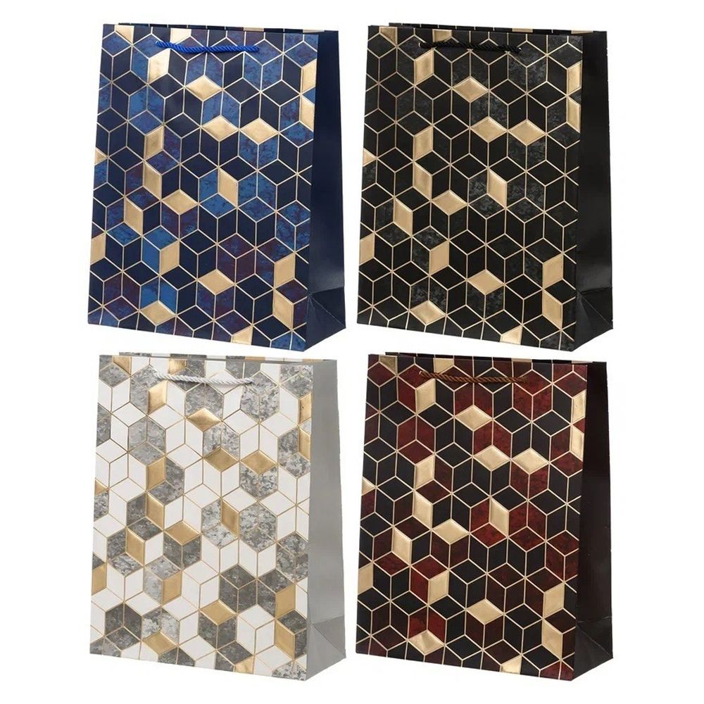 Подарочный пакет Basir, серия "Соты", 30*12*40 см, ассорти Подарочный пакет Basir, серия "Соты", 30*12*40 см, ассорти