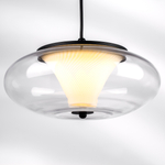 612117 Подвес PALERMO 8W LED 350LM G ЧЕРНЫЙ/ПРОЗРАЧНЫЙ 3000K