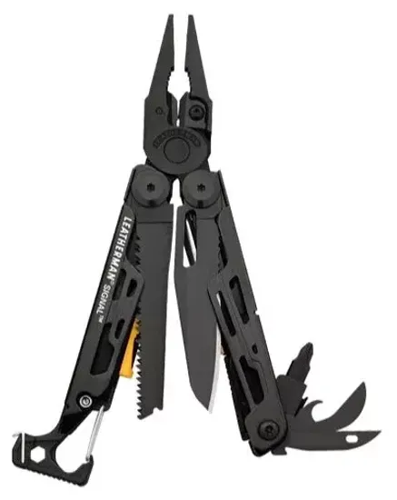 Мультитул пассатижи LEATHERMAN Signal (832265) с чехлом черный/желтый