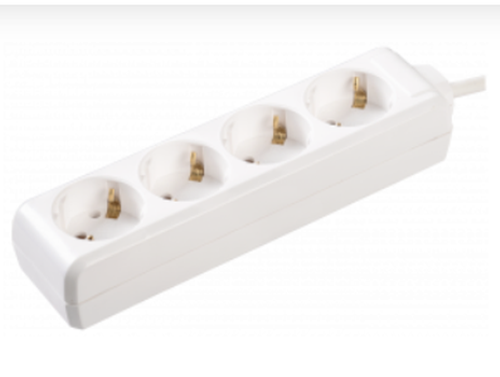 Удлинитель 3м, 4 гнезда, ПВС 3*1, с заземл.конт, IEK У04, 281440---