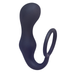 Анальная пробка с эрекционным кольцом 18см Lola Games Double Pleasure Anal Plug Black 4217-01Lola