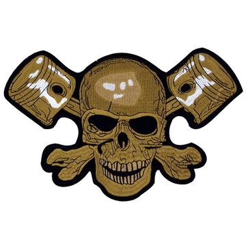 Нашивка Череп с поршнями