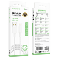 Кабель USB - Lightning BOROFONE BX117 (белый) 1м